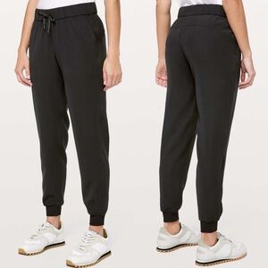 Lululemon On The Fly Black‎ Jogger Pants Womens Size 4 Trousers W5BZDS Travel